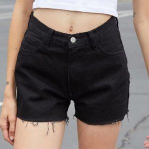 John Galt Brandy Melville High Rise Shorts Black Size Medium